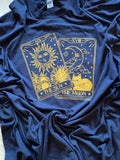 Sun and Moon Cards Short Sleeve T-Shirt