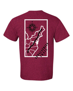 Appalachian Trail Map Short Sleeve Tee
