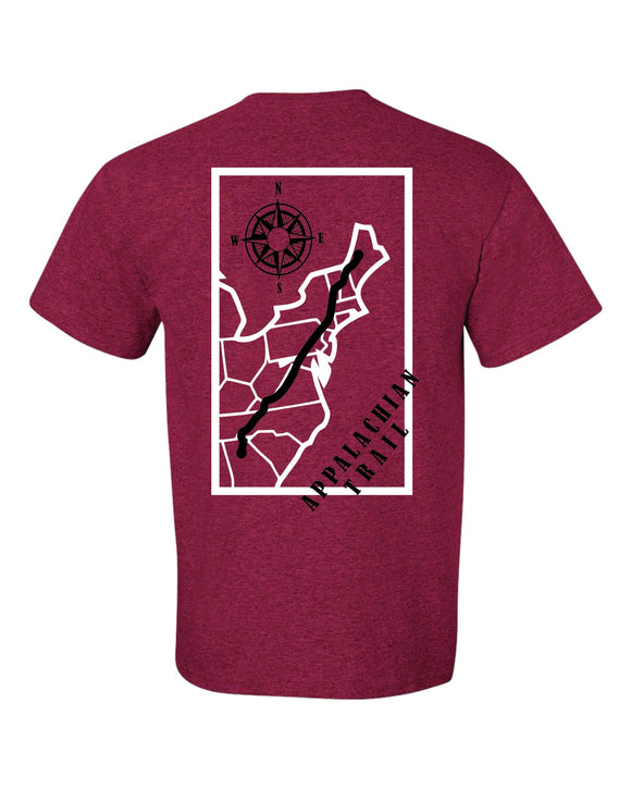 Appalachian Trail Map Short Sleeve Tee