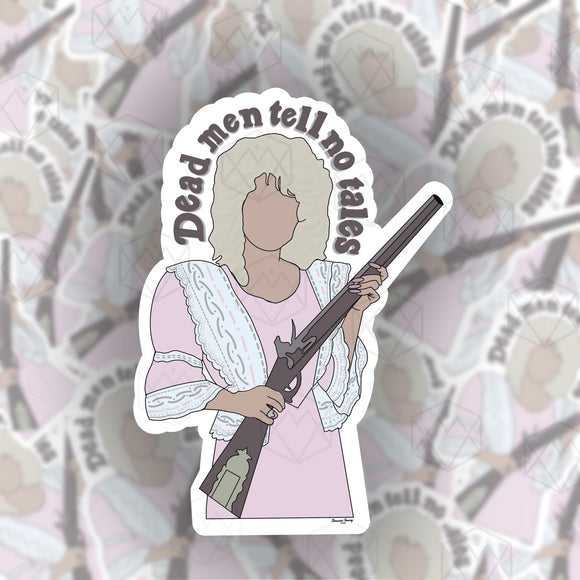 Dolly Parton Dead Men Tell No Tales Sticker