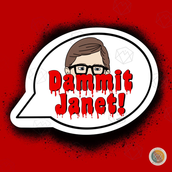 Dammit Janet! Brad Rocky Horror Sticker