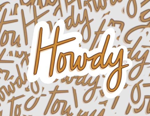Howdy Retro Sticker