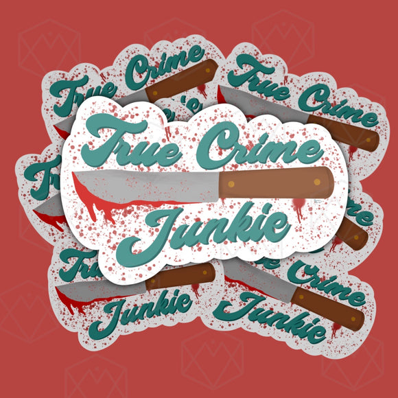 True Crime Junkie Sticker