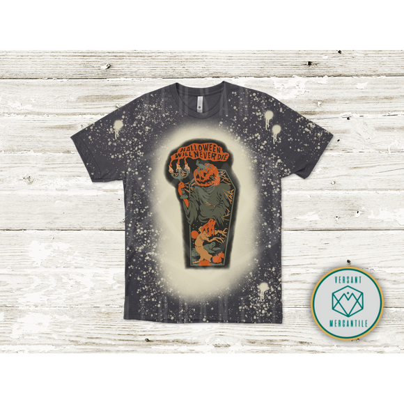 Halloween Will Never Die Vintage Inspired Bleached T-Shirt