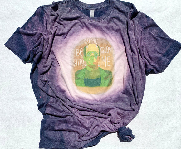 Frankenstein Be Creepy Bleached T-Shirt